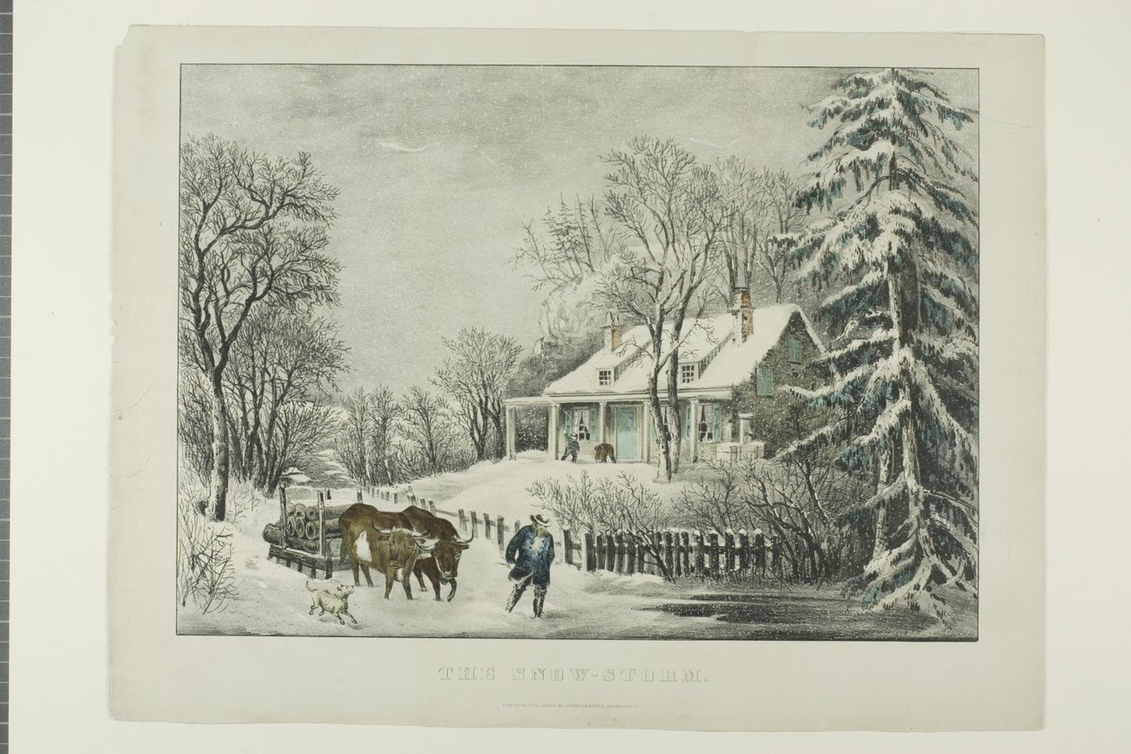 Burza śnieżna autorstwa Currier and Ives