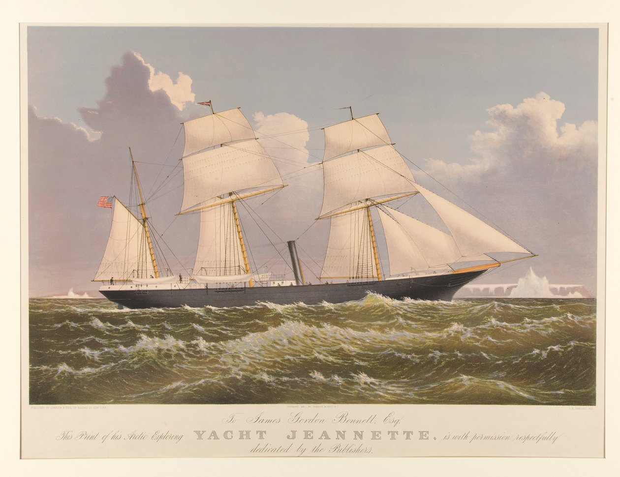 Jacht Jeannette autorstwa Currier and Ives