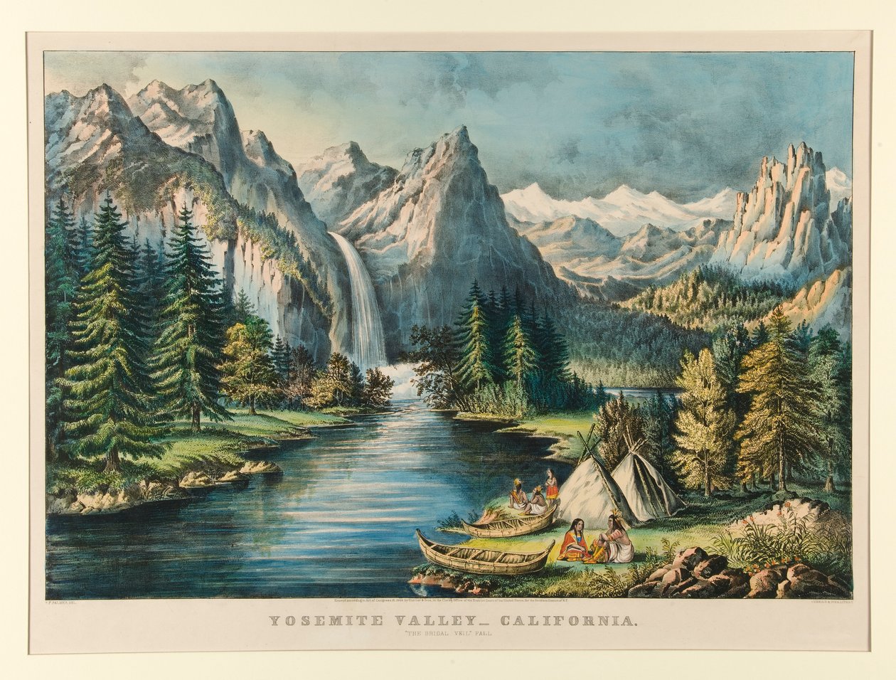 Dolina Yosemite autorstwa Currier and Ives