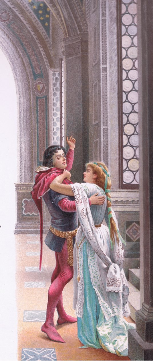 Czy odejdziesz? Jeszcze nie jest nowy dzień., ilustracja z Romea i Julii, autorstwa Curtazzo Curtazzo