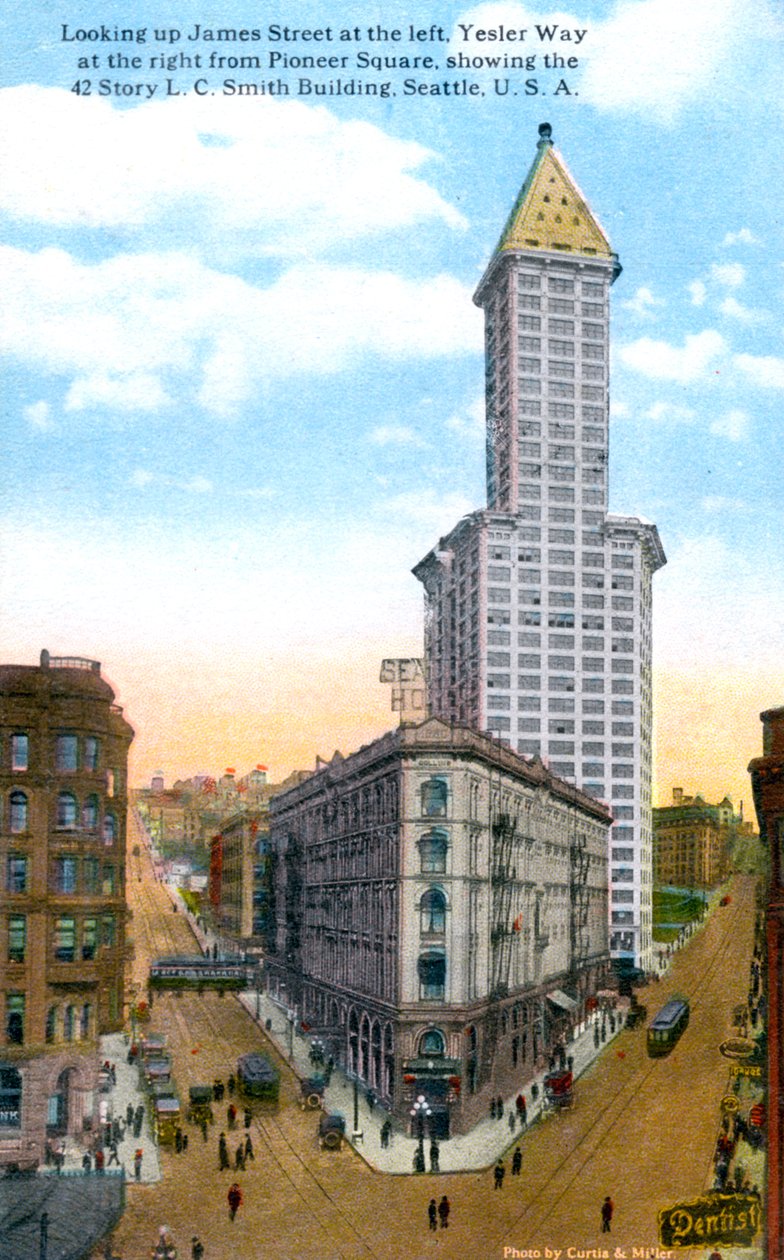 LC Smith Tower, Seattle, USA, ok. 1910. autorstwa Curtis and Miller