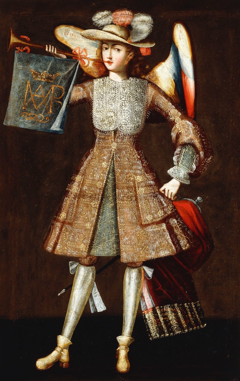 Archanioł z trąbką autorstwa Cuzco School
