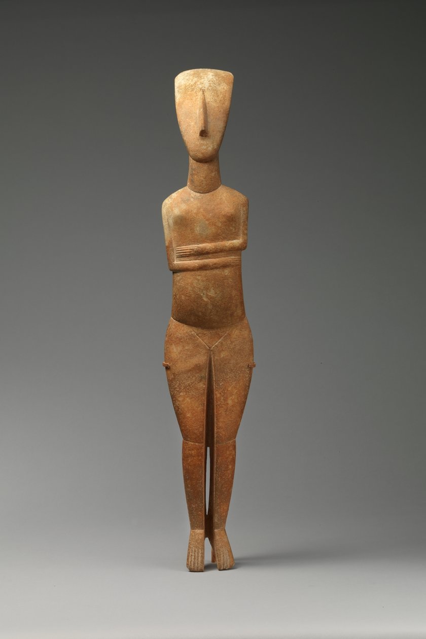 Postać kobieca, 2600-2400 p.n.e. (marmur) autorstwa Cycladic Cycladic