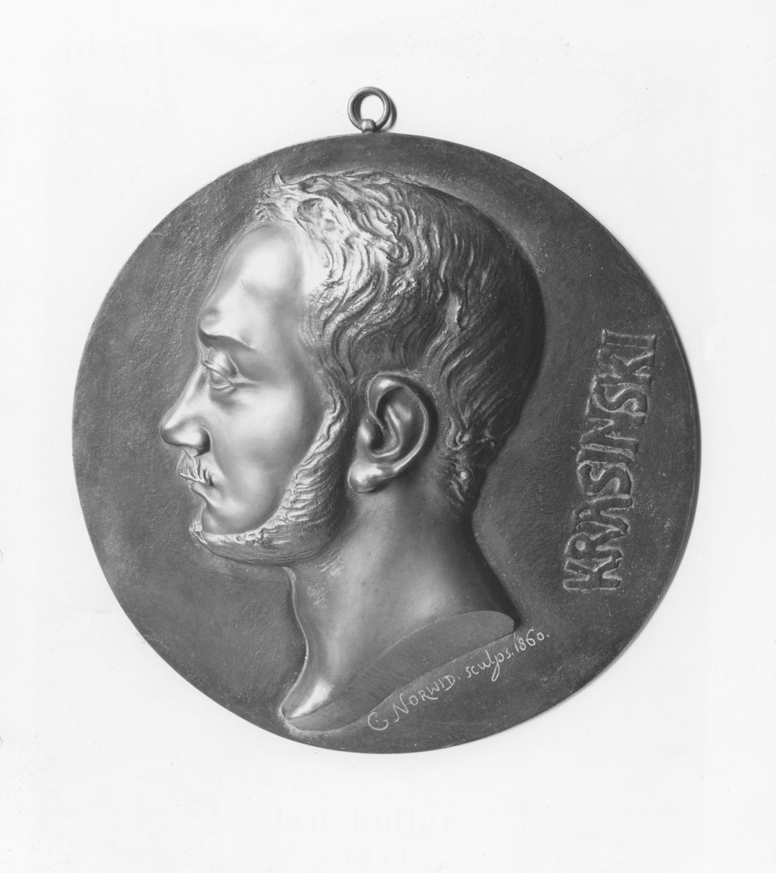 Medalion Zygmunta Krasiskiego (brąz) autorstwa Cyprian Kamil Norwid