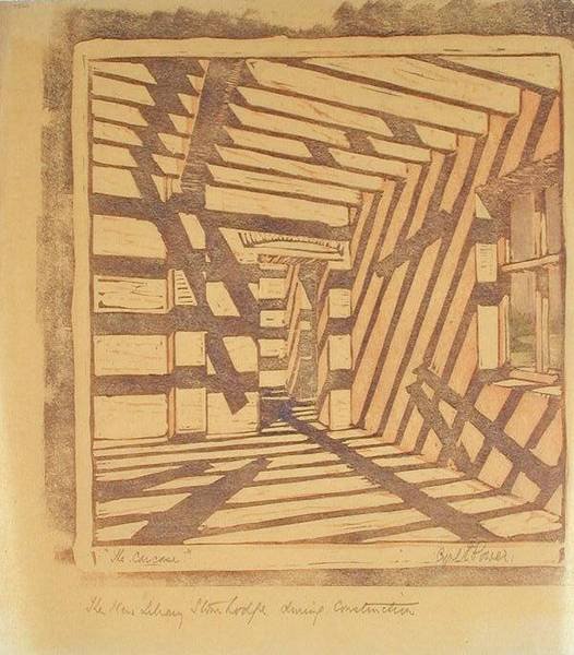 Tusza, c.1929 (linoryt) autorstwa Cyril Edward Power
