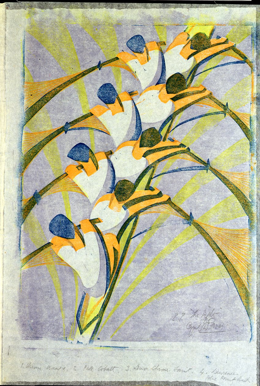 Ósemka, ok. 1930 (linoryt) autorstwa Cyril Edward Power