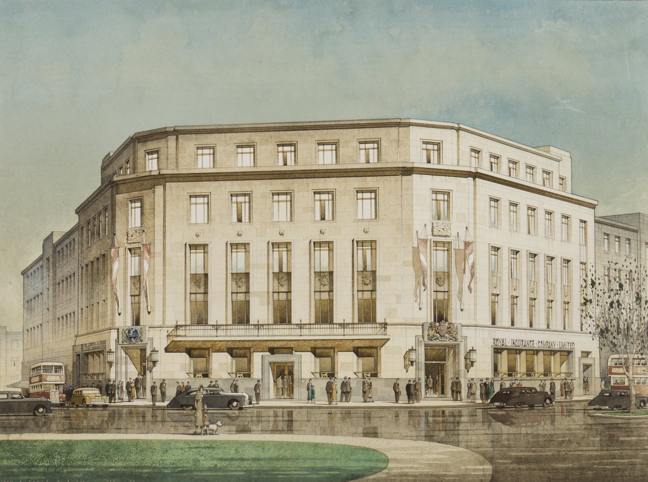 The Royal Insurance Company, Plymouth, zaprojektowany przez Thomasa Smitha Taita autorstwa Cyril Farey