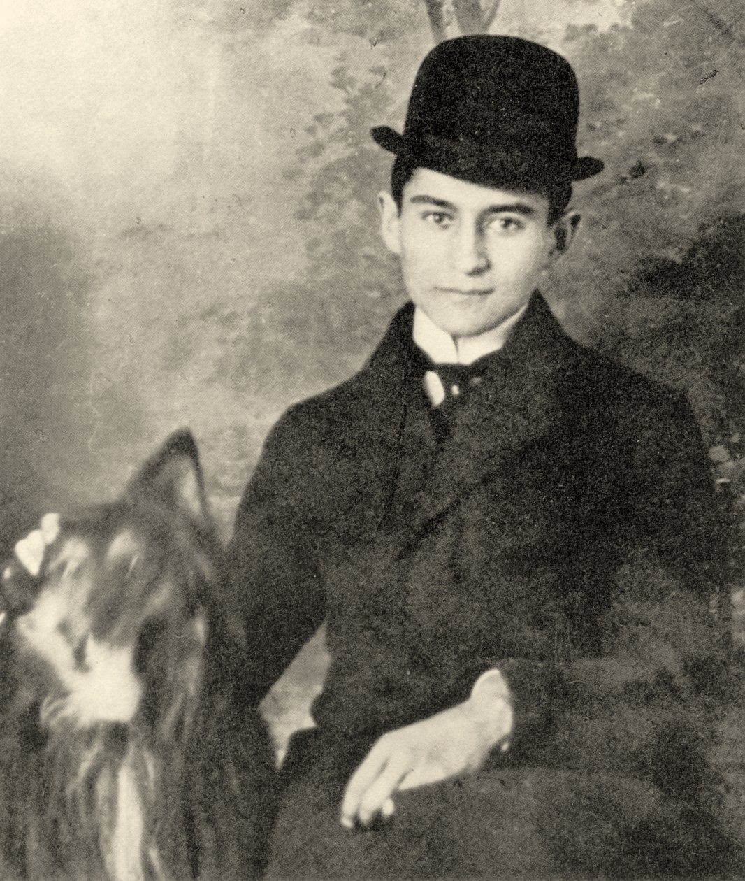 Franz Kafka z psem, 1910 autorstwa Czech School