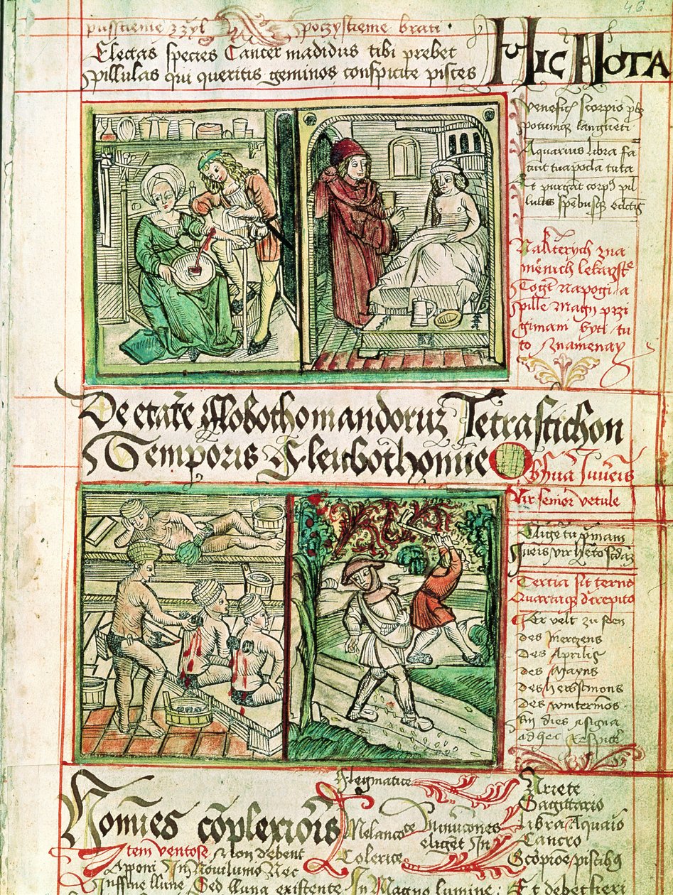 Jak leczyć choroby, z Tractatus de Pestilencia autorstwa Czech School