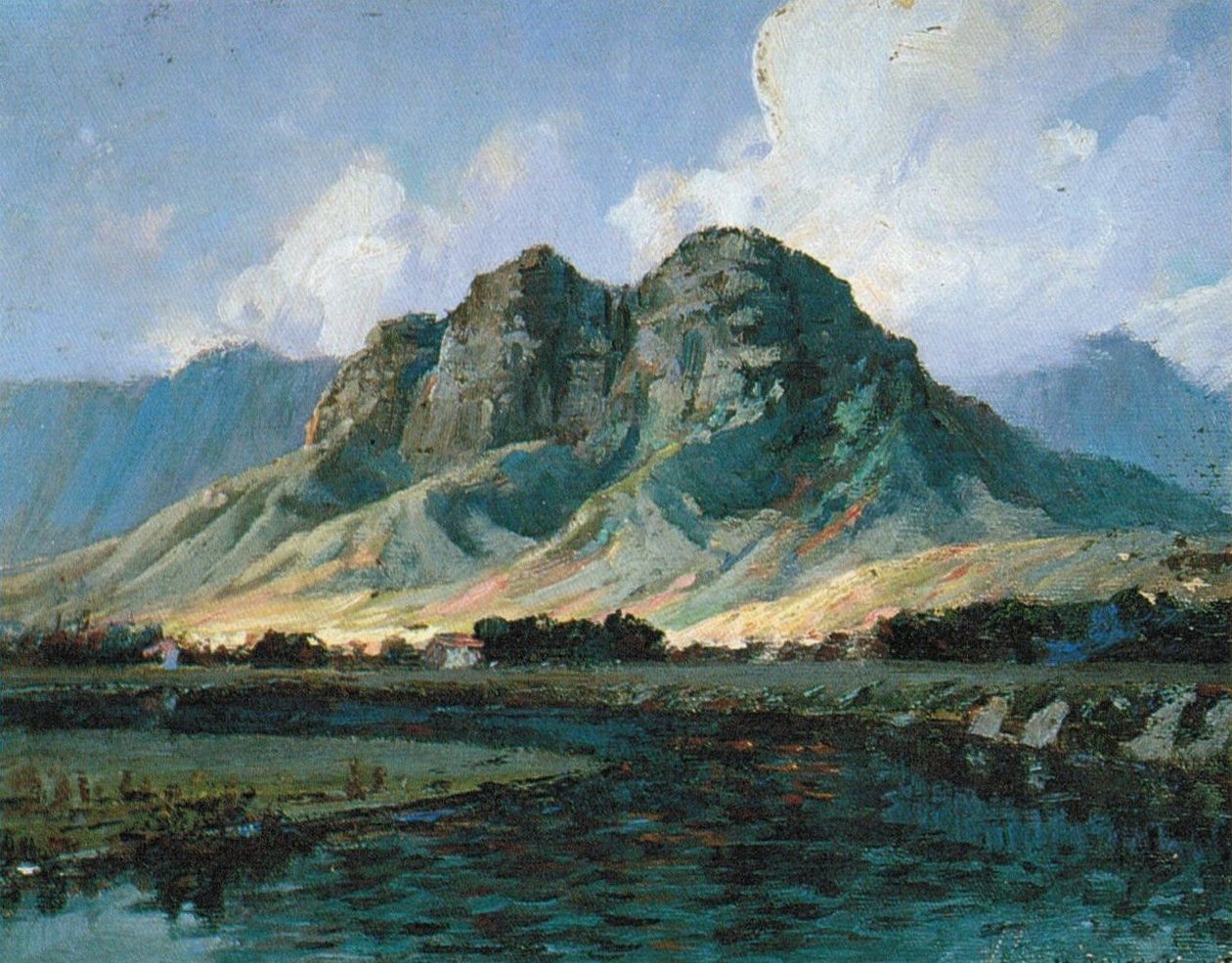 Maunawili Peaks Olomana z Kailuan autorstwa D. Howard Hitchcock