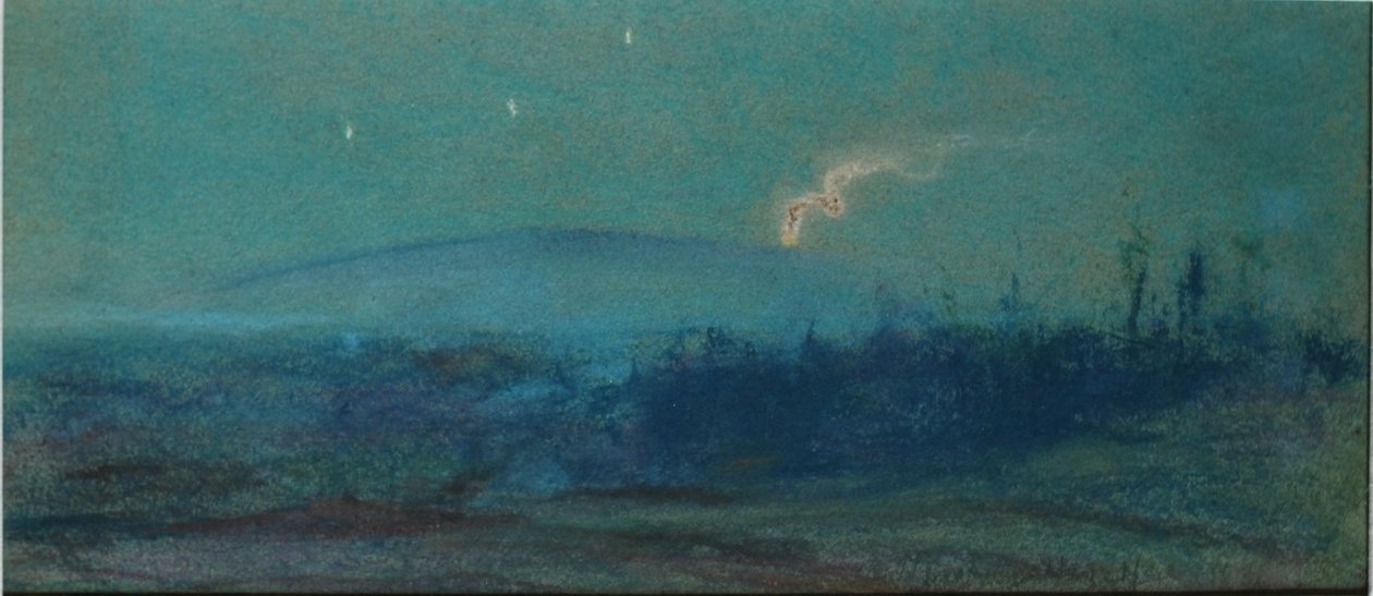 Erupcja Kilauea nocą autorstwa D. Howard Hitchcock