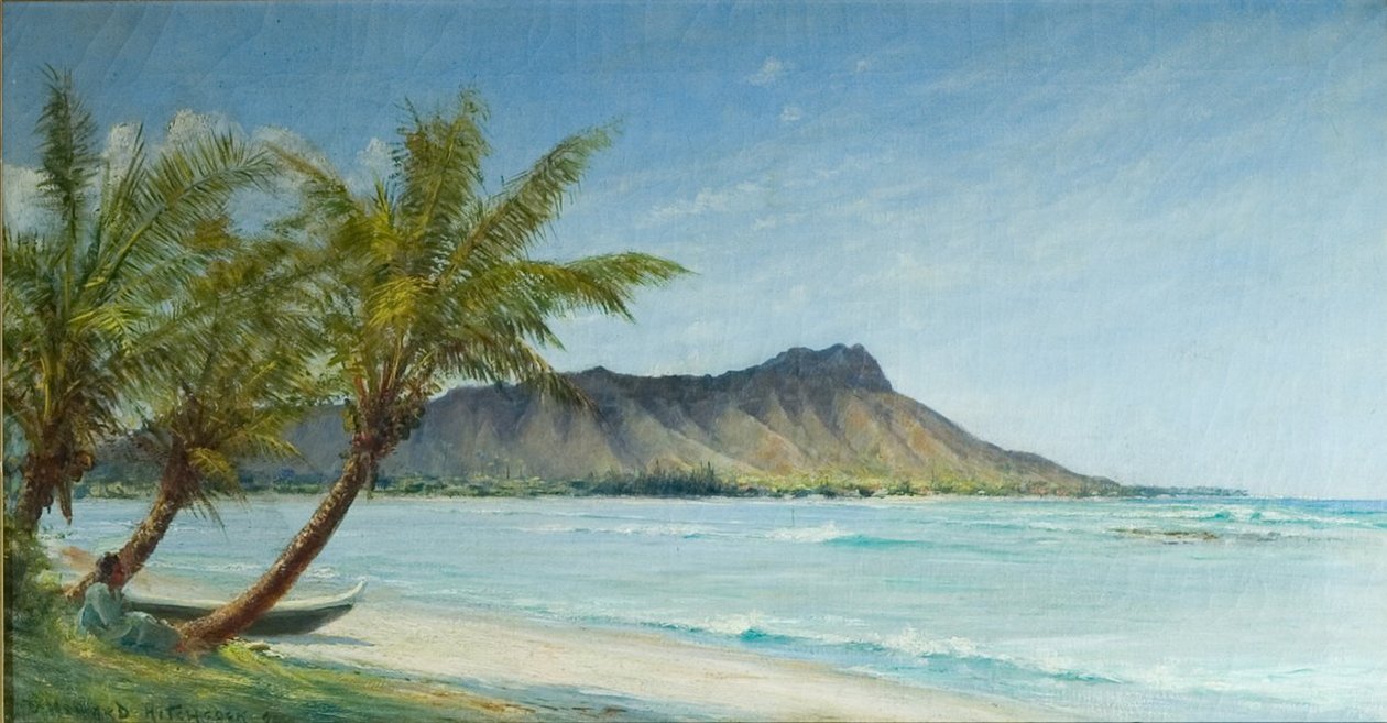 Plaża Waikiki w słońcu autorstwa D. Howard Hitchcock
