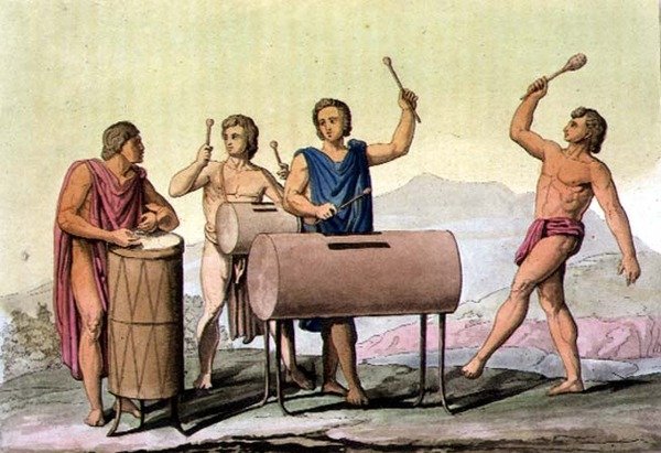 Instrumenty muzyczne (kolor grawerowany) autorstwa D.K. (after) Bonatti