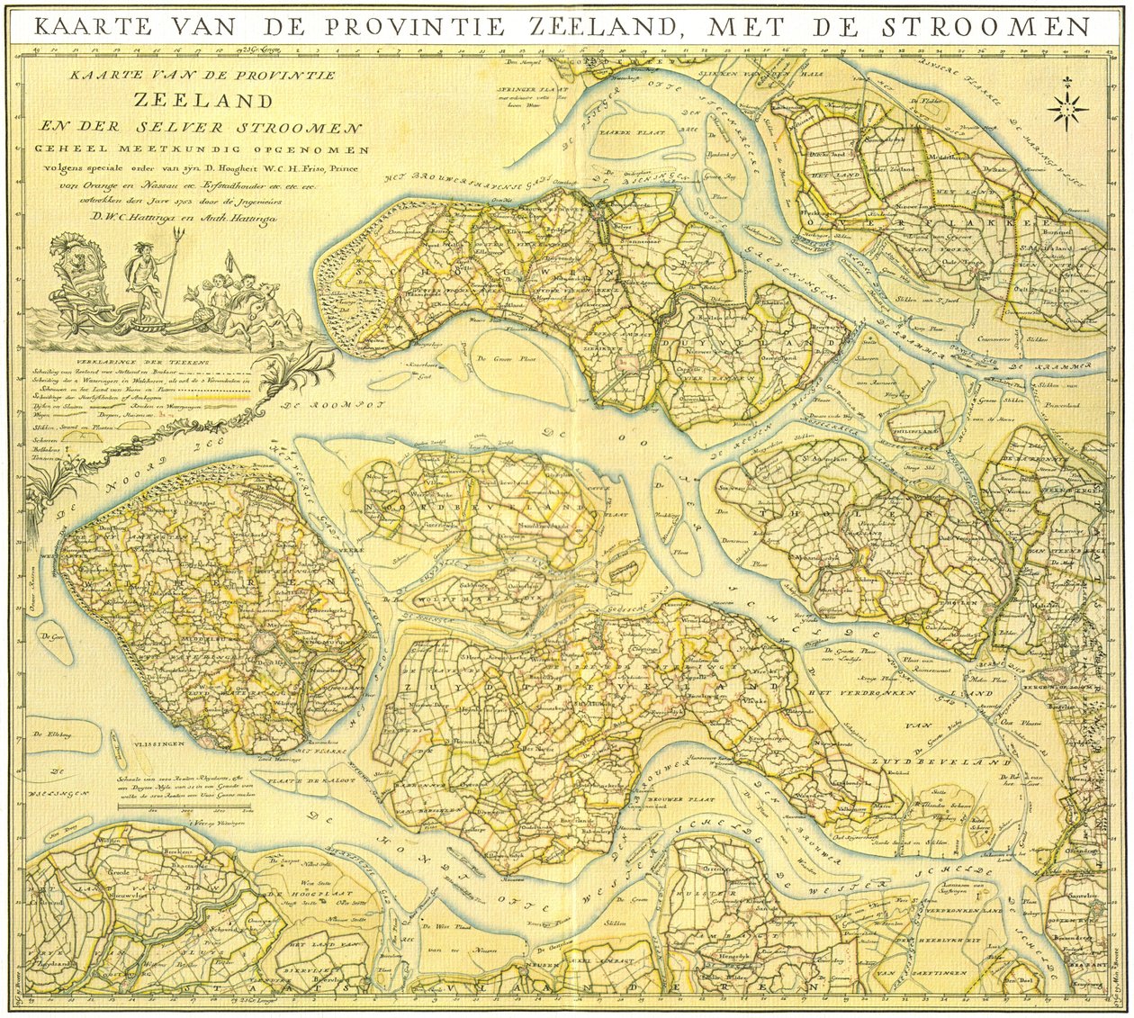 Mapa Zelandii, część północna autorstwa DWC and A Hattinga