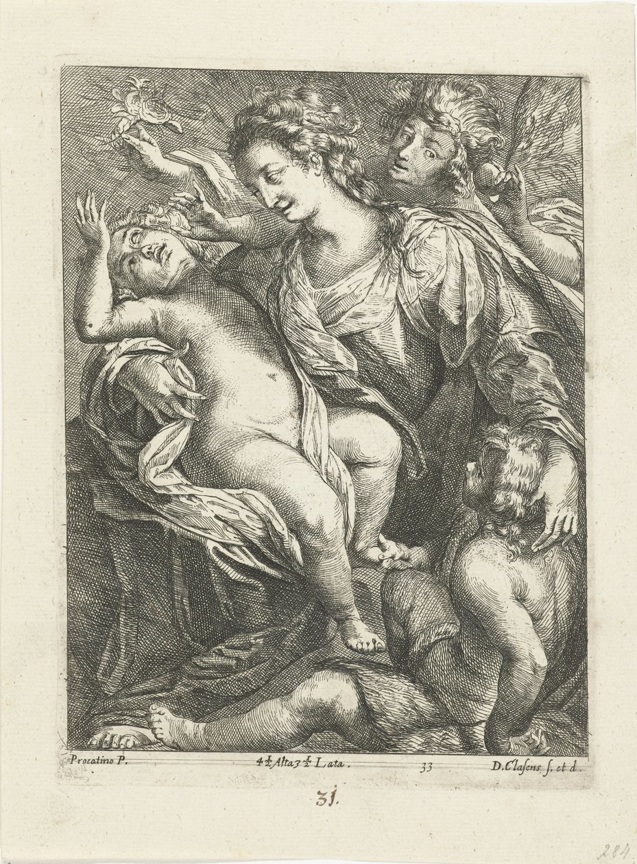 Maryja z Chrystusem i Janem autorstwa D. Claessens