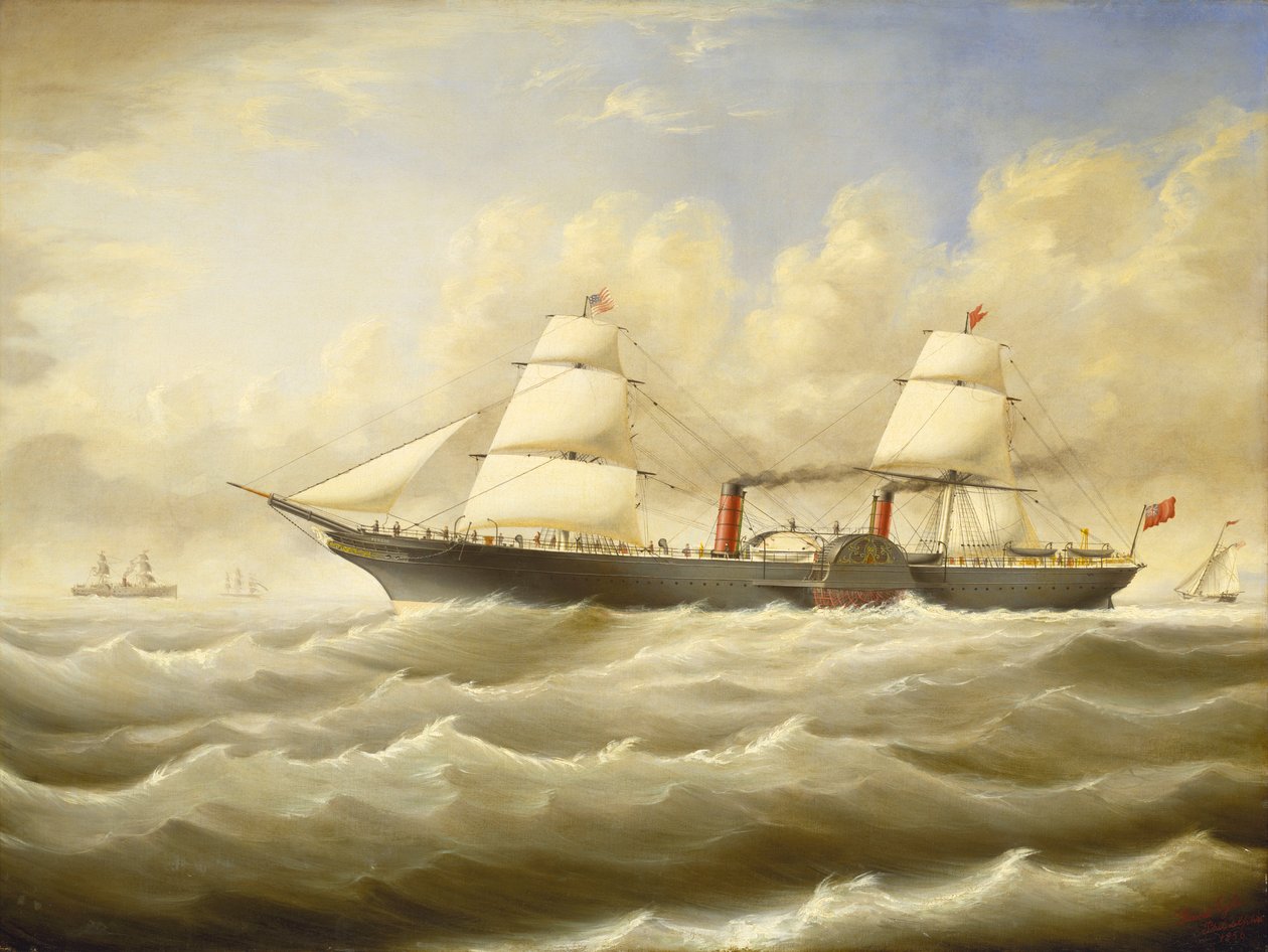 Parowiec "Persia" na wietrze autorstwa D. Lyle