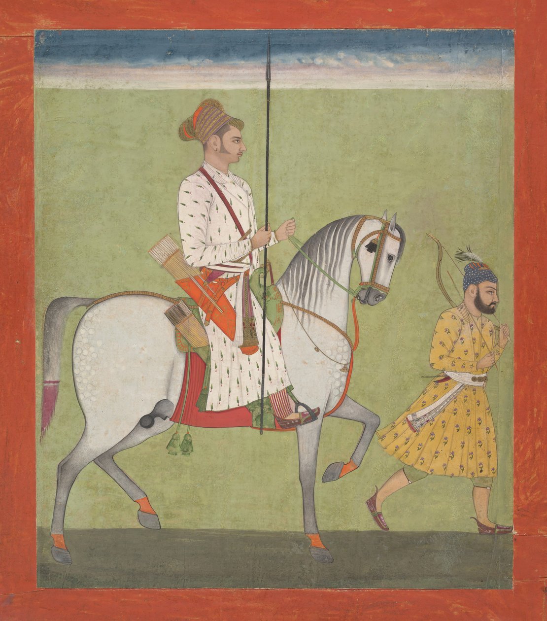 Jhujhar Singh na koniu, ca. 1720-30. autorstwa Dalchand