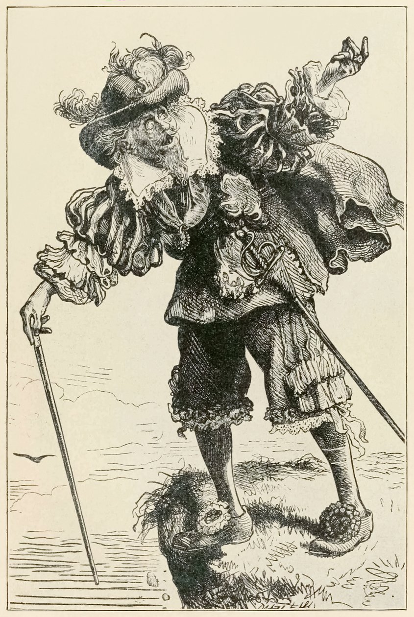Ateista śmiejący się z Christiana i nadziei z The Pilgrims Progress From This World, To That What Is To Come autorstwa Johna Bunyana (1628-1688) ilustracja Thomasa Dalziela (1823-1906) autorstwa Dalziel Brothers