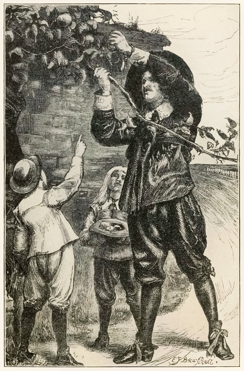 Chłopcy Christiana zaczęli jeść” z „Wędrówki pielgrzyma z tego świata, do tego, który ma nadejść” Johna Bunyana autorstwa Dalziel Brothers
