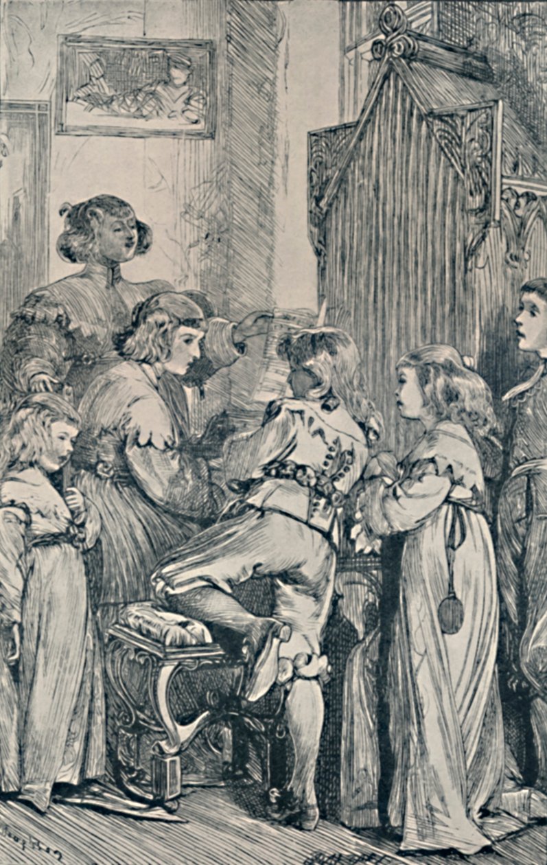 Radość. Frontyspis do Złotych Myśli ze Złotych Fontann, 1867, 1923 autorstwa Dalziel Brothers