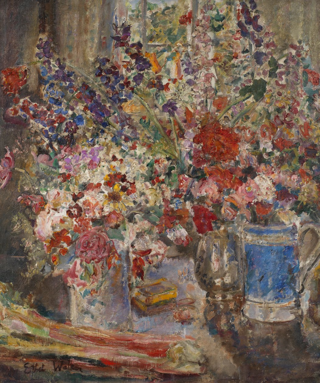 Kwiatek nr 4, ok. 1928-29 (olej na płótnie) autorstwa Dame Ethel Walker