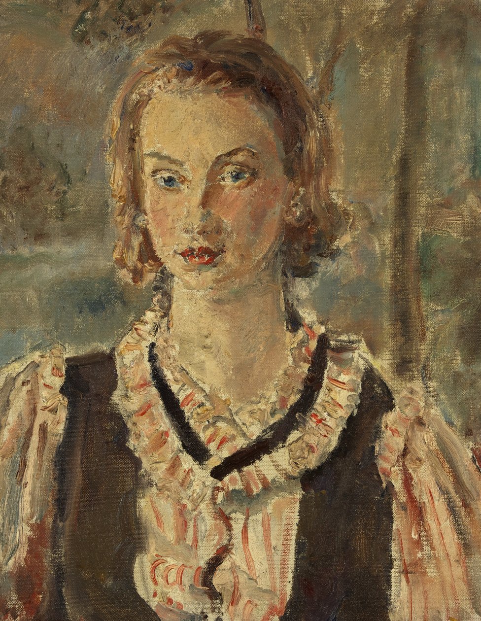 Portret dziewczynki (olej na płótnie) autorstwa Dame Ethel Walker