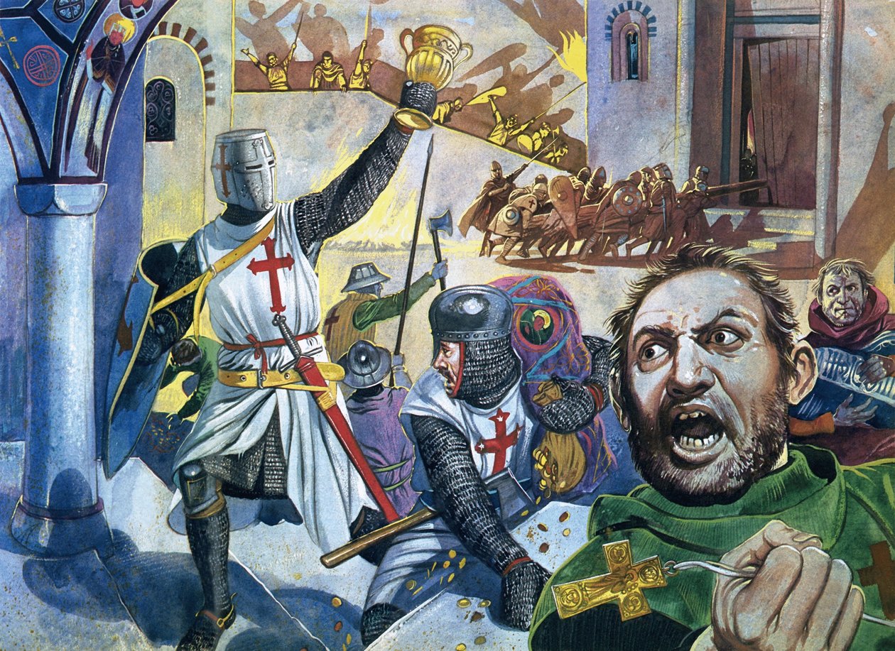 Krzyżowcy plądrujący Konstantynopol autorstwa Dan Escott