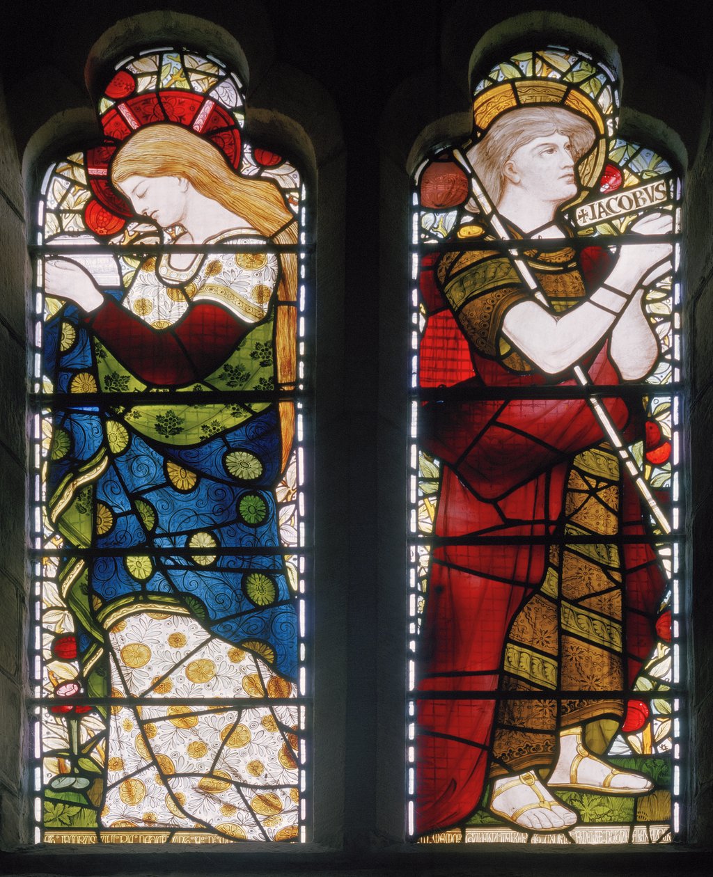 Maria Magdalena i Jakub, Katedra St Machars, Aberdeen, 1871 autorstwa Daniel Cottier