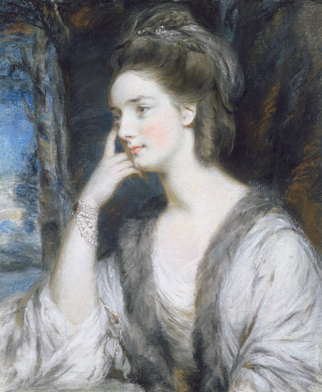 Lady Watkin Williams-Wynn (ołówek i pastel wzmocnione kolorem ciała na papierze) autorstwa Daniel Gardner