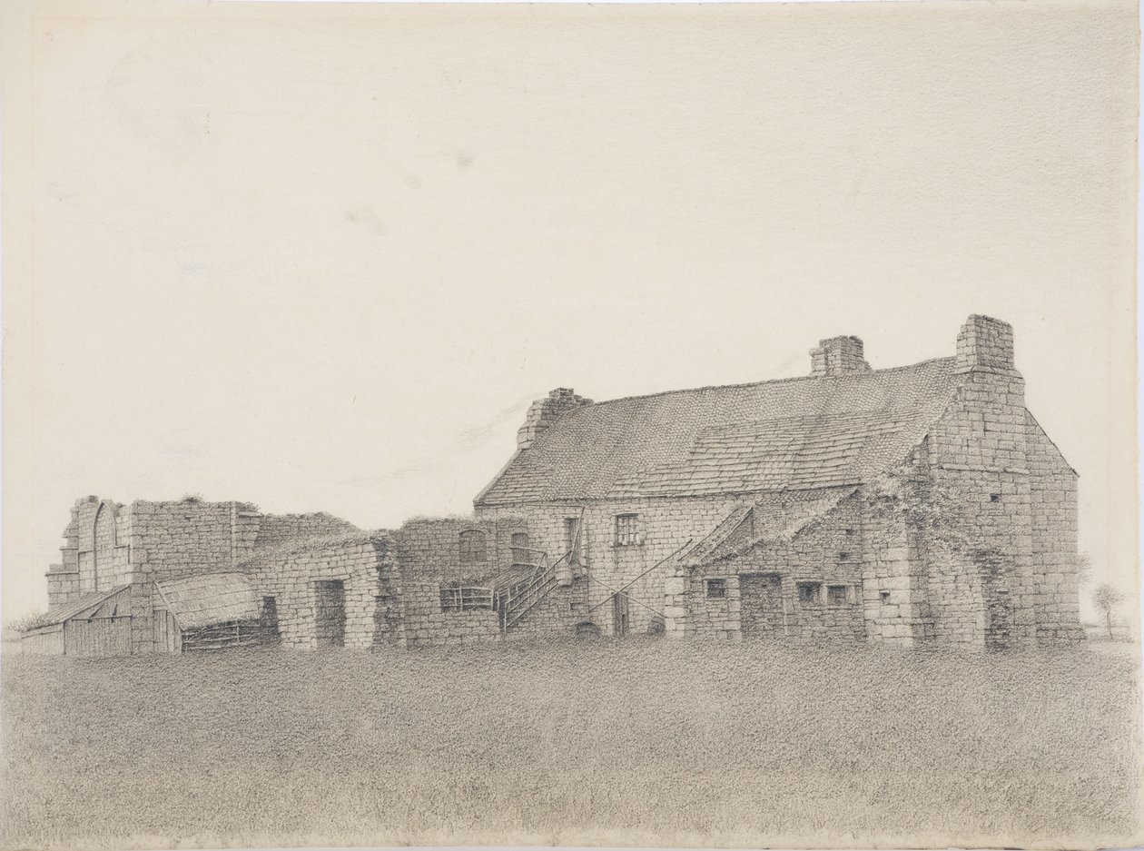Chibburn, niedaleko Morpeth, ok. 1916 (węgiel drzewny na papierze) autorstwa Daniel Oliver