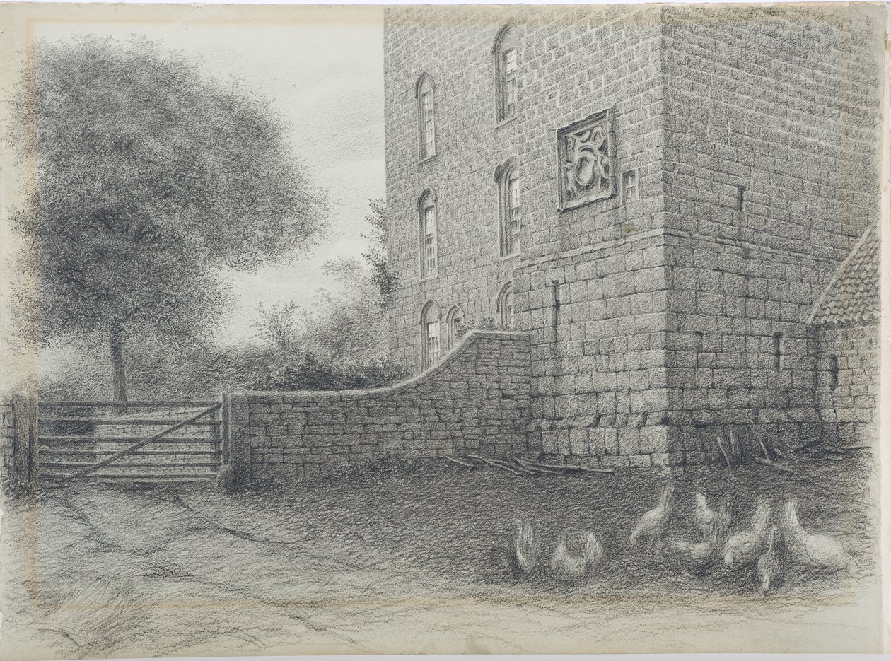 Cockle Park, Northumberland, c.1916 (węgiel na papierze) autorstwa Daniel Oliver
