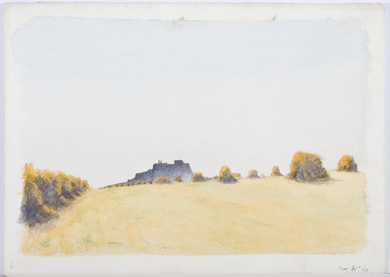 Lindisfarne, 1895 (atrament, ołówek i toaleta na papierze) autorstwa Daniel Oliver