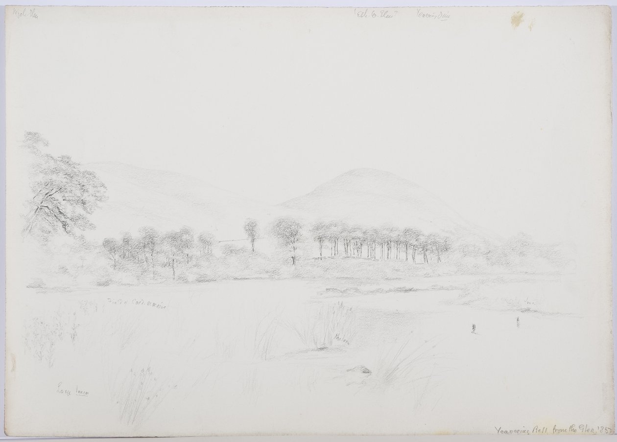 Yeavering Bell z Glen, 1867 autorstwa Daniel Oliver