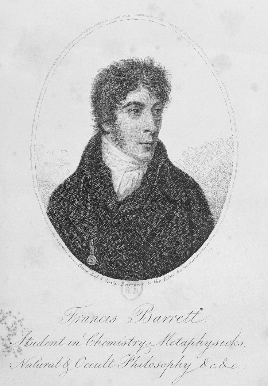 Francis Barrett, ilustracja z „The Magus”, Londyn, 1801, wydana przez Lackington, Allen, and co. autorstwa Daniel Orme