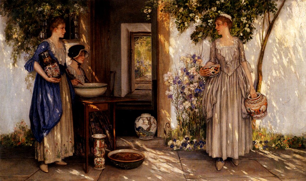 Joanna na tarasie autorstwa Daniel Ridgway Knight