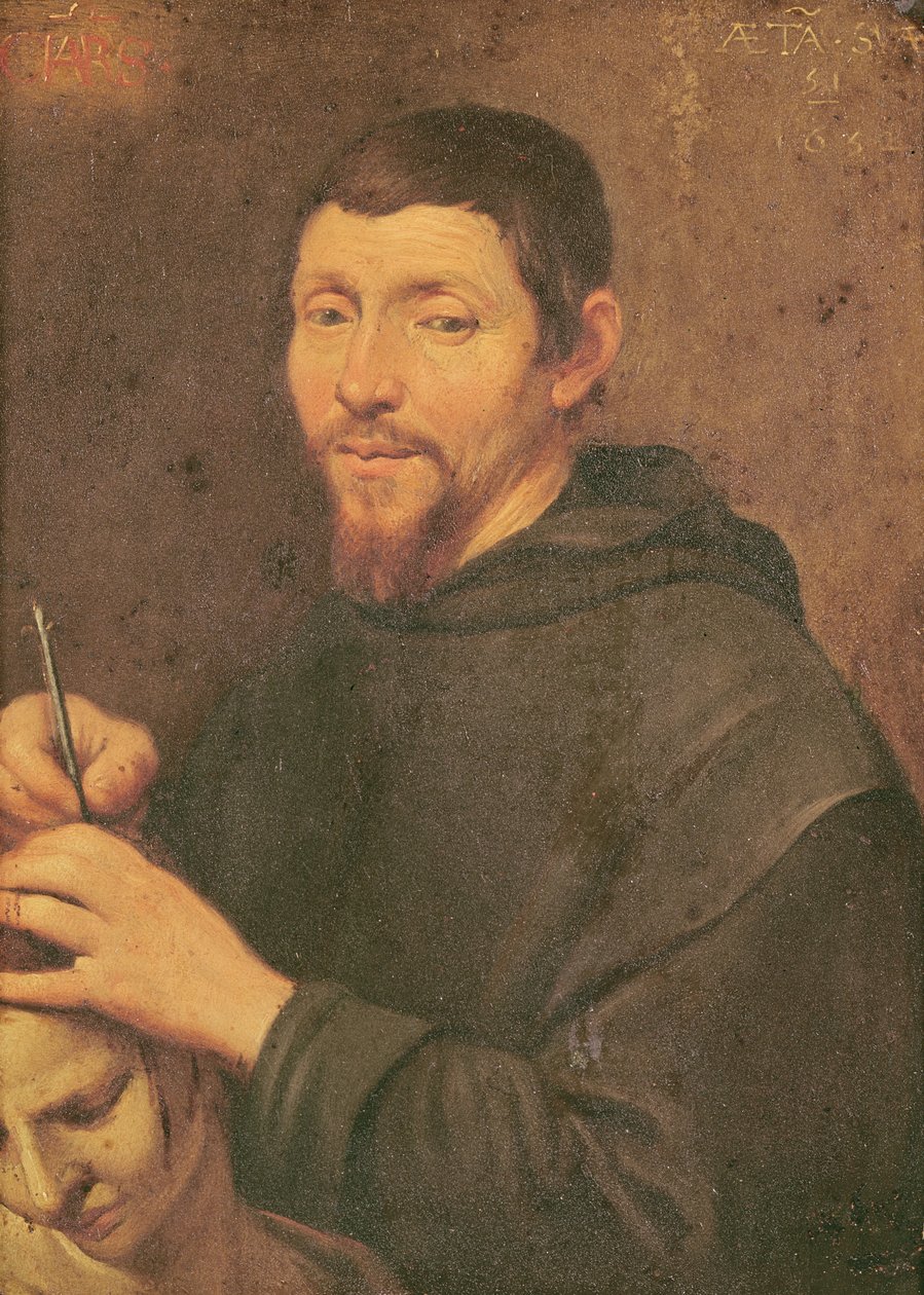 Trepanujący mnich autorstwa Daniel Seghers