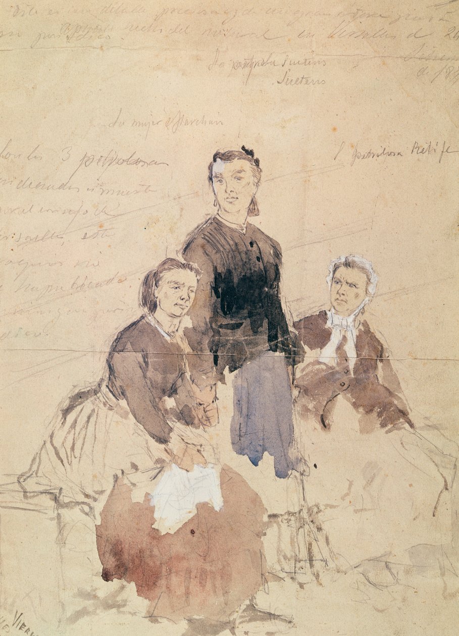 Trzy Petroleuses, po 1870 autorstwa Daniel Urrabieta Vierge