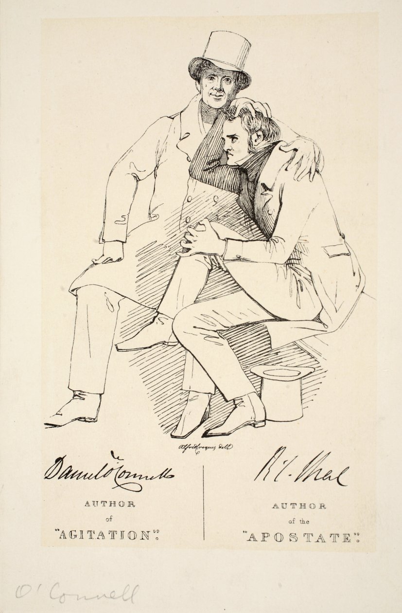 Autor odstępcy i autor agitacji; 1833 (grawerowanie) autorstwa Daniel Maclise
