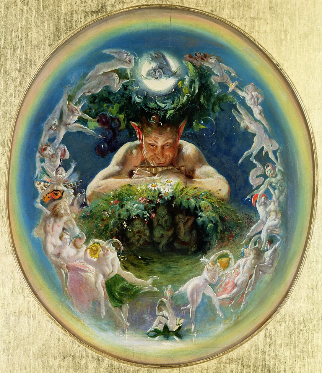Faun i wróżki, ok.1834 autorstwa Daniel Maclise
