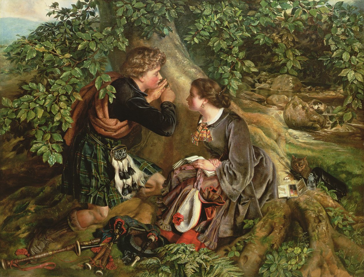 Szkoccy kochankowie, 1863 autorstwa Daniel Maclise