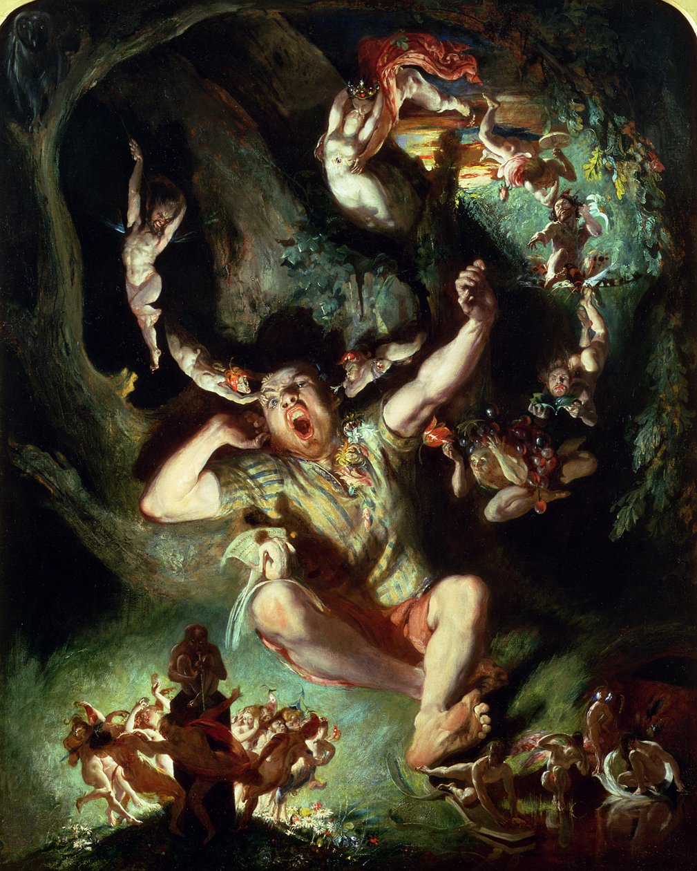 Rozczarowanie dna, z „Snu nocy letniej”, akt IV, scena I, William Shakespeare (1564-1616) (olej na płótnie) autorstwa Daniel Maclise