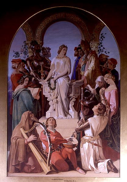 Duch rycerskości (olej na płótnie) autorstwa Daniel Maclise
