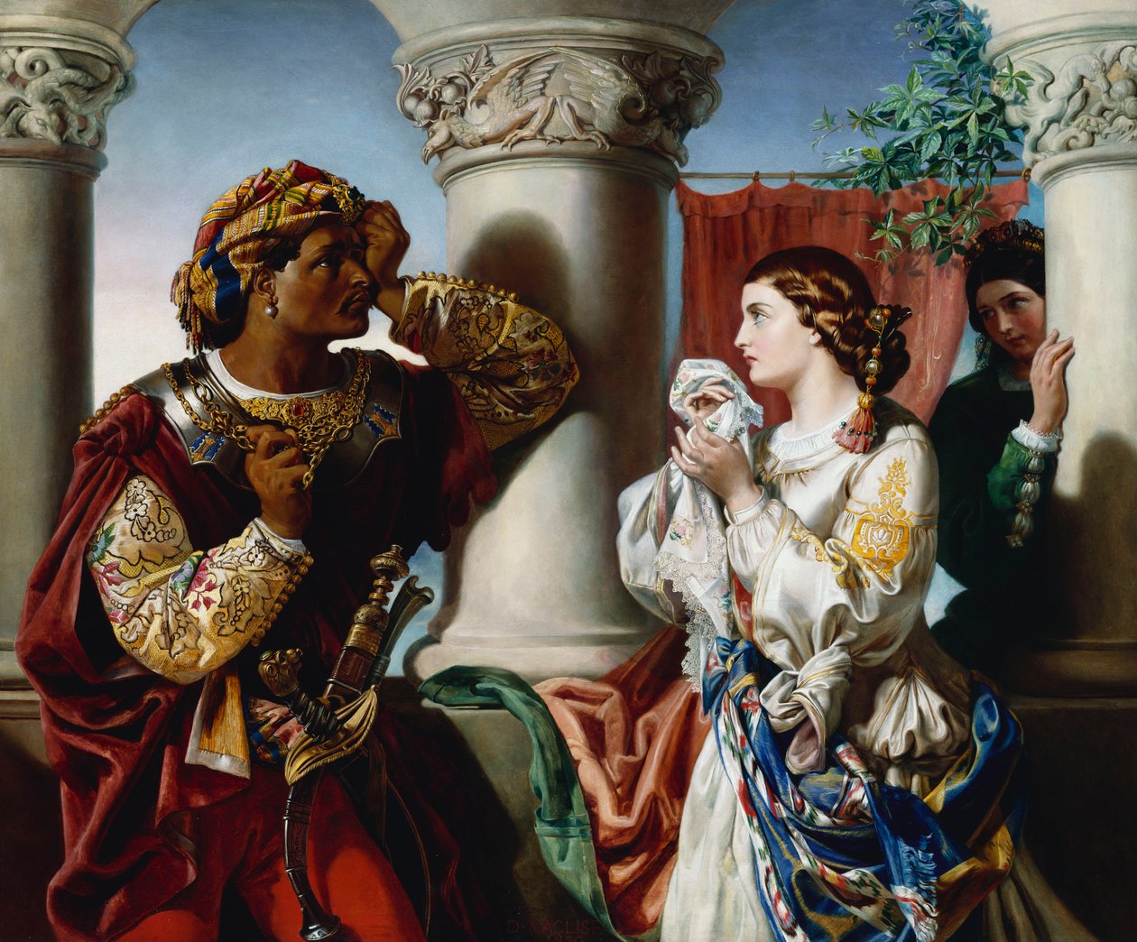 Otello i Desdemona autorstwa Daniel Maclise