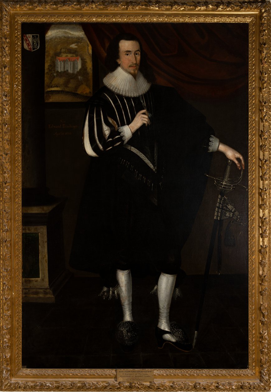 Sir Edward Bisshopp Kt, 2. Bt. Parham (1602-1649) autorstwa Daniel (circle of) Mytens