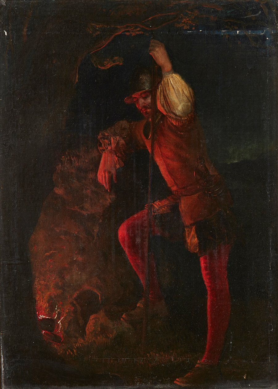 Chwila odpoczynku (olej na pokładzie) autorstwa Daniel (follower of) Maclise