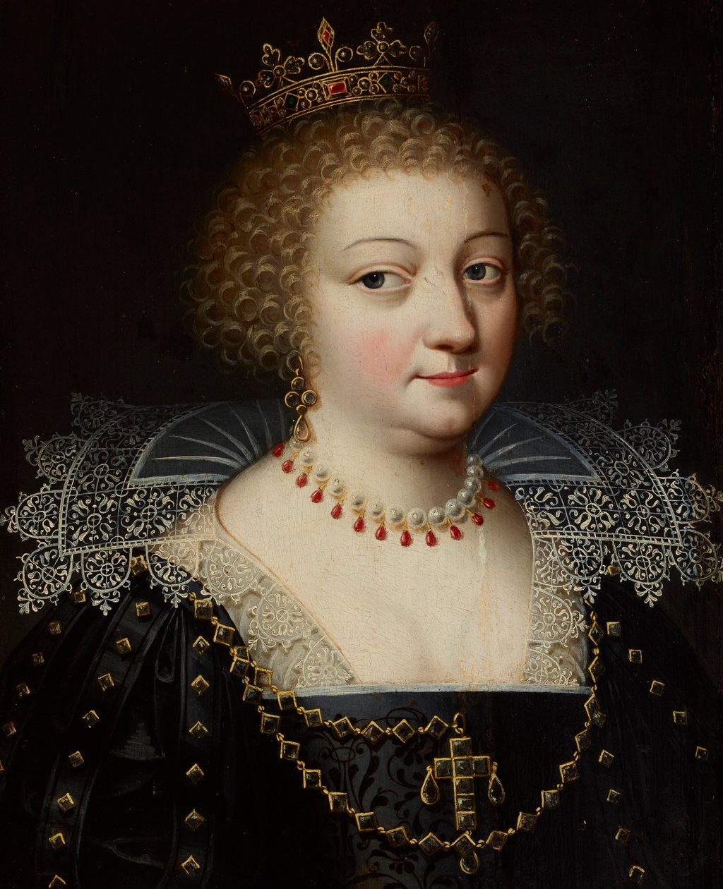 Portret królowej Anny Austriaczki (1601–1666) autorstwa Daniel (studio of) Dumonstier