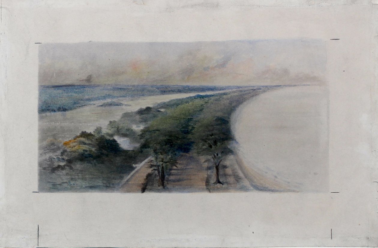 South Shore Park, Chicago, Illinois, Szkic projektowy, c. 1896. autorstwa Daniel Burnham