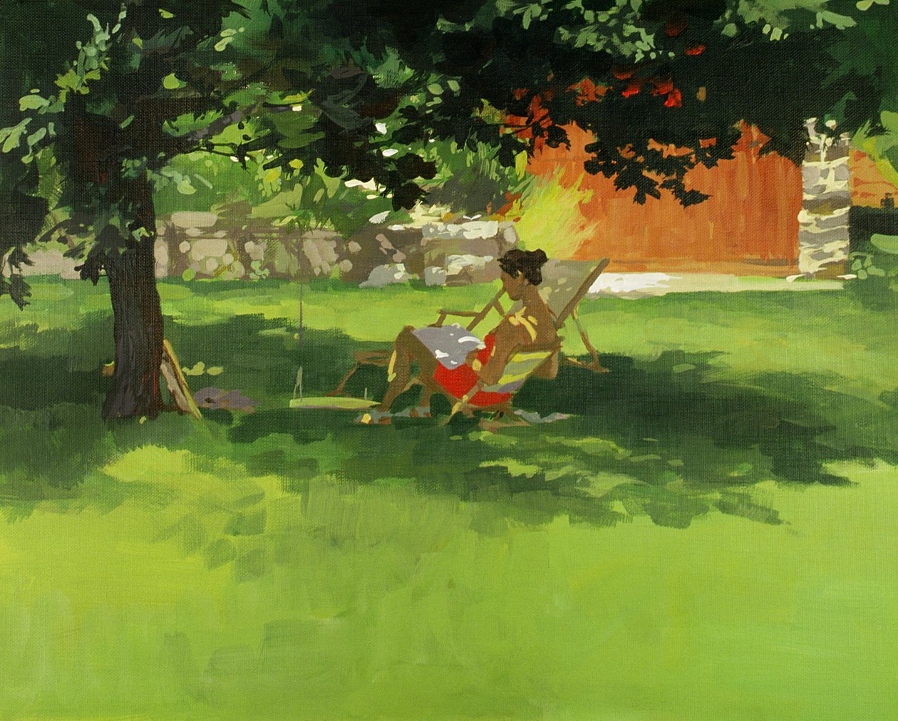 Czytelnik (akryl na płótnie) autorstwa Daniel Cacouault