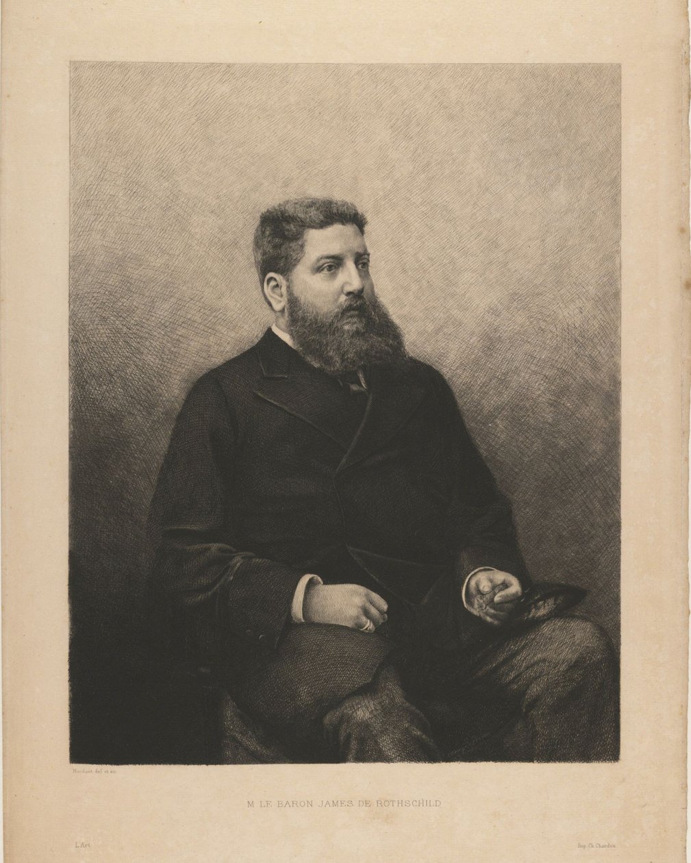 Portret Jamesa-Edouarda de Rothschilda 1844-1881, lata 70. XIX wieku autorstwa Daniel Charles Marie Mordant