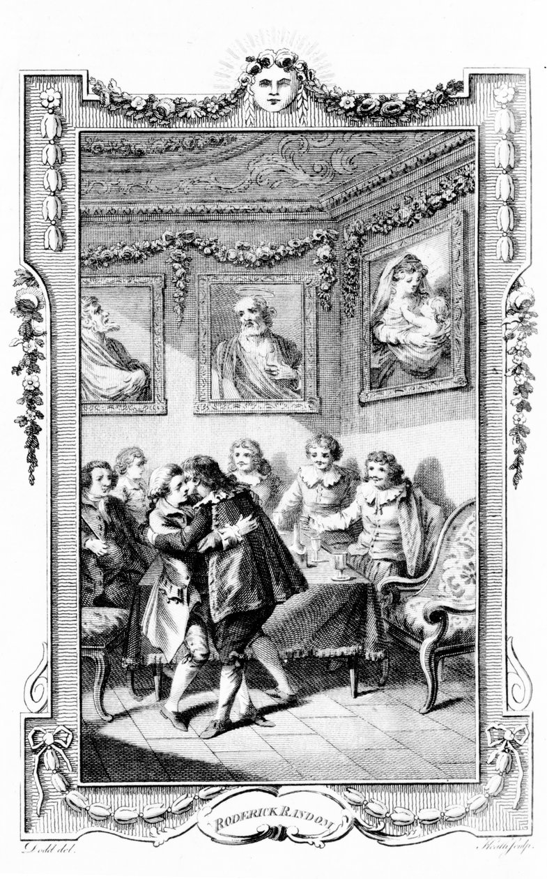 Ilustracja do „Rodericka Random” Tobiasa Smolletta, grawerowana przez Jamesa Heatha, 1780 autorstwa Daniel Dodd